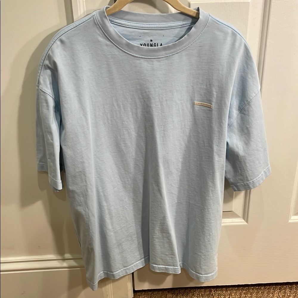 YoungLA Sky Blue Stamped Tee Size Medium